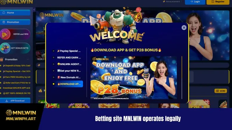 Betting site MNLWIN operates legally