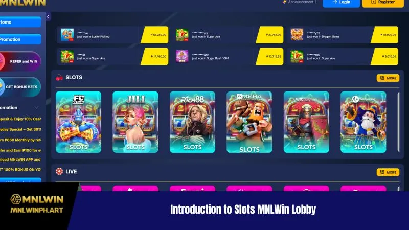 Introduction to Slots MNLWin Lobby