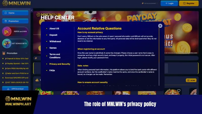 The role of MNLWIN's privacy policy