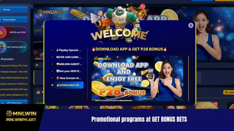 Promotional programs at GET BONUS BETS