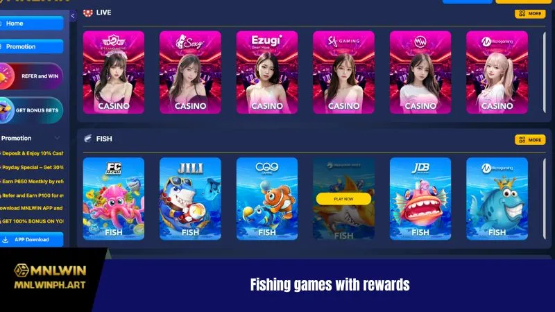 Fishing games with rewards