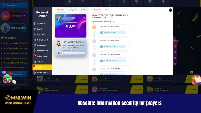 Absolute information security for players