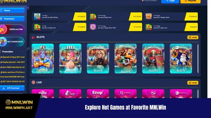 Explore Hot Games at Favorite MNLWin