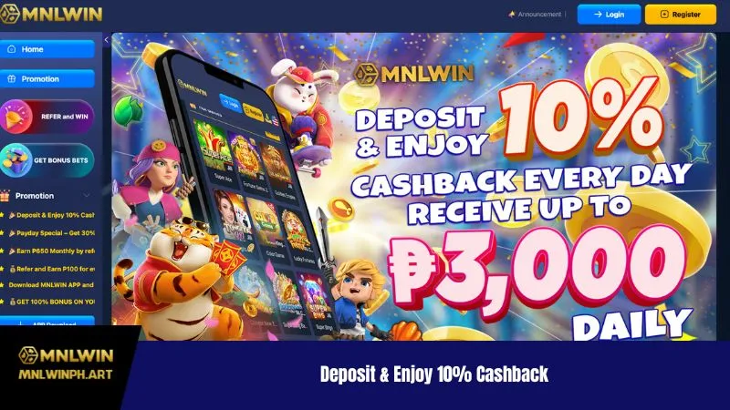 Deposit & Enjoy 10% Cashback